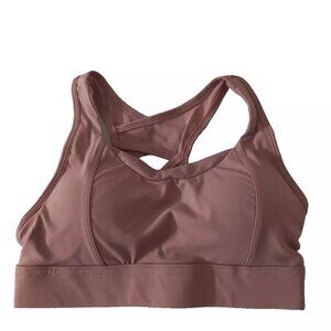 C.J.S High Impact Sports Bras for Women Sports Running Bra- MAUVE-PINK - Small